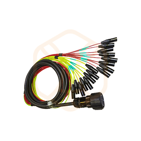 Multicore cable with round VM-LK connector -> Splice ; seperate grounding