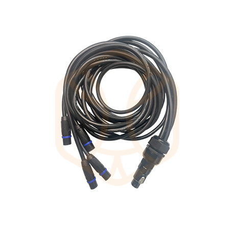 4.0 mm²  4 cores cable from VM-NL008MV (8-pole) to 4 x  NEUTRIK NL4MX-BAG (4-pole)