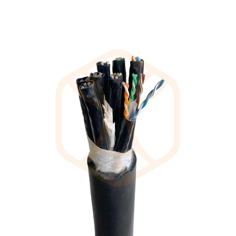 Multipair 8 x Cat.6; PVC Ø 25,40 mm; black