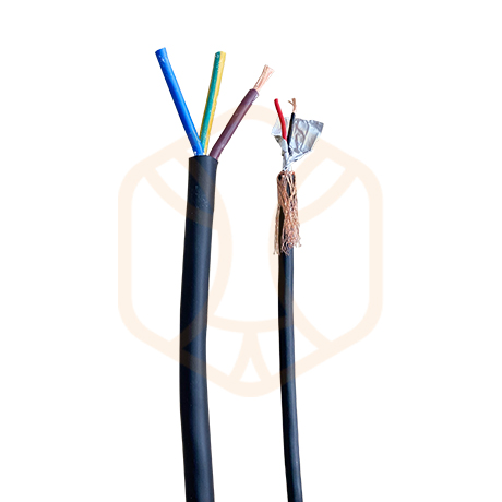 Rubber Sleeve DMX & Power Loom, POWER 3x 2.50 mm²