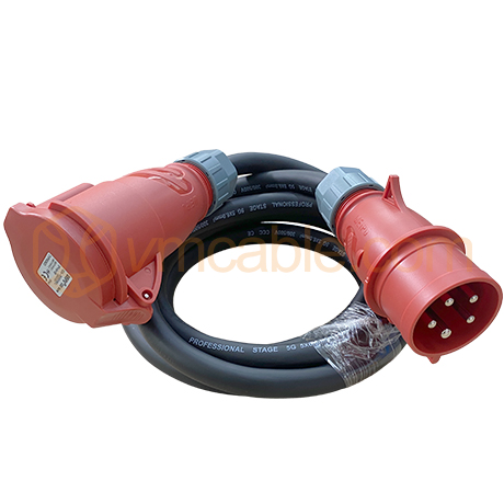 VM-WPH560-200, 5x 6 mm² CEE Powe Cable, 32A CEE cable socket, CEE / CEE