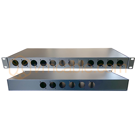 SYSPAN-P1N12U6, DIY 1U blank panel 19 inch, 1 HE, Front 12 CH, Rear 6 CH