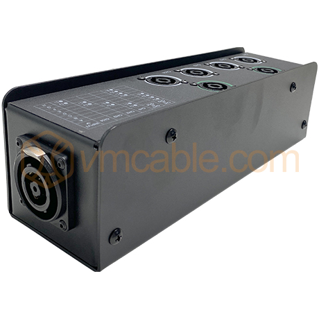 8NLTF6  Break Out Box, Neutrik NLT8 MPXX to 4x Neutrik NL4 MPXX + 2x Neutrik NL4 MPXX