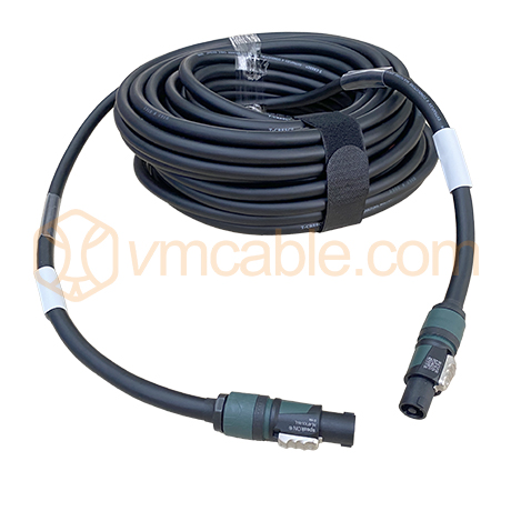 4x 4 mm² Speaker Cables 5M, 2x NEUTRIK NL4FXX-W-L 4-pol female