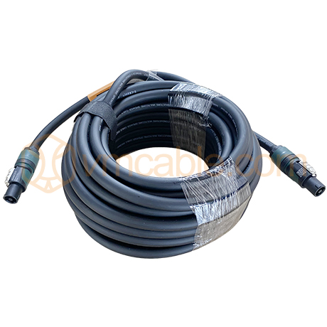 2x 2,5 mm² Speaker Cables 20M, 2x NEUTRIK NL4FXX-W-L 4-pol female