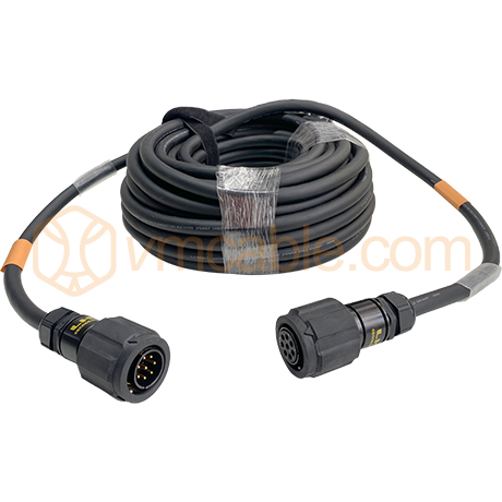 LK-DO25, Highly Flexible Speaker Cable 8x 4 mm² with round LK connector, Tourlock 8pole / Tourlock 8pole